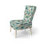 White and Green Coastal Escape - Chaise d'appoint rembourrée Coastal, chaise d'appoint blanche