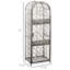 Lockable Wrought Iron Wine Shelf - Antique Bronze, Holds 45 Bottles, Robust Build, 18.06"w X 14.63"d 52"h Rack With Lock Modern Touch,