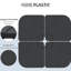 4 base de parasol en porte-à-faux, capacité de 158 lb, noir, support extérieur solide, protection contre les intempéries, bec pratique, poids de la poignée de transport,