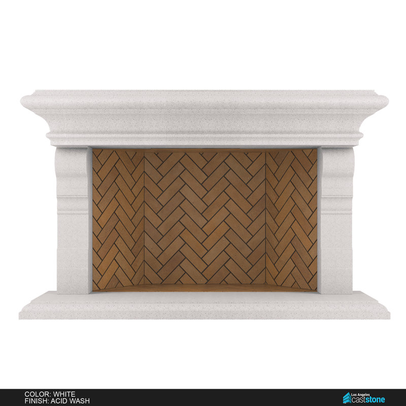 Areni Fireplace Surround, Acid Wash White
