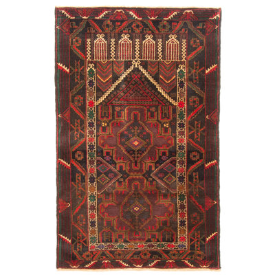 Teimani Black Rug 2'11" x 4'8"
