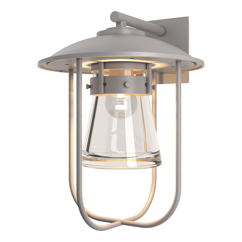 Erlenmeyer Large Outdoor Sconce, Coastal Burnished Steel