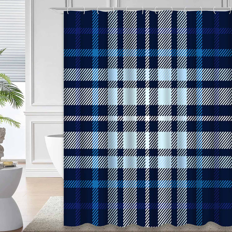 Rideau de douche Plaid, 72" L x 84" W