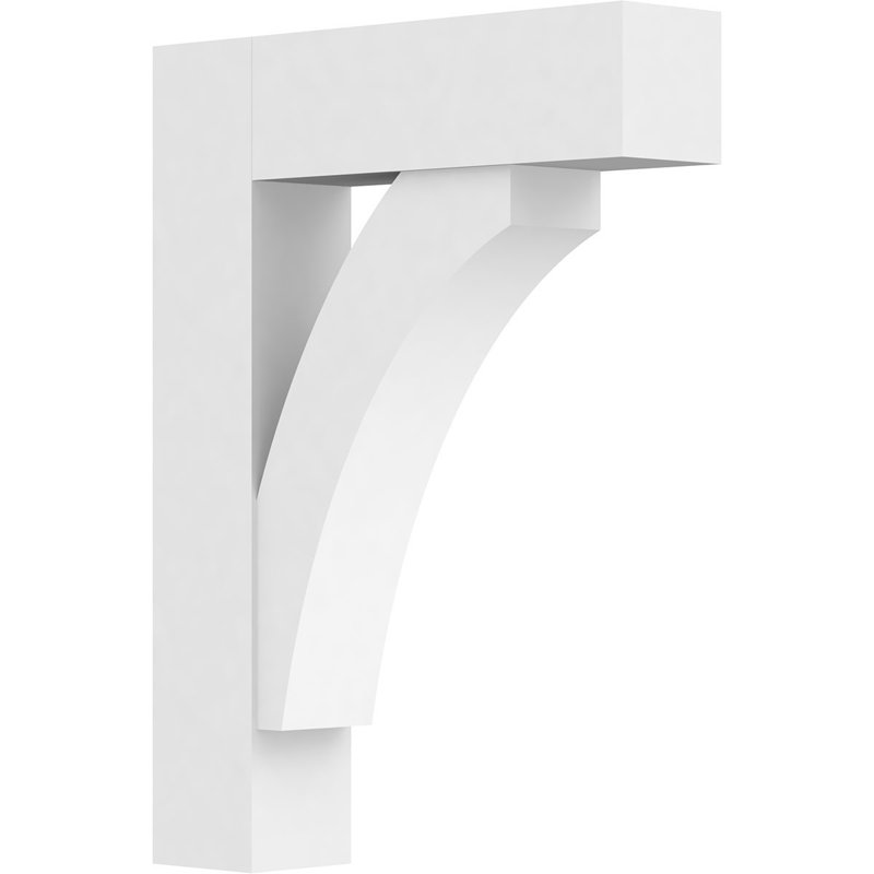 Support standard en PVC de qualité architecturale avec extrémités en bloc Thorton, H 32 po x l 5 po x P 24 po