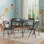 Ensemble de table pliante et de chaises 5 pièces, ensemble de table d'activité et chaises pour salle à manger, garderie, salles de classe-2034996145