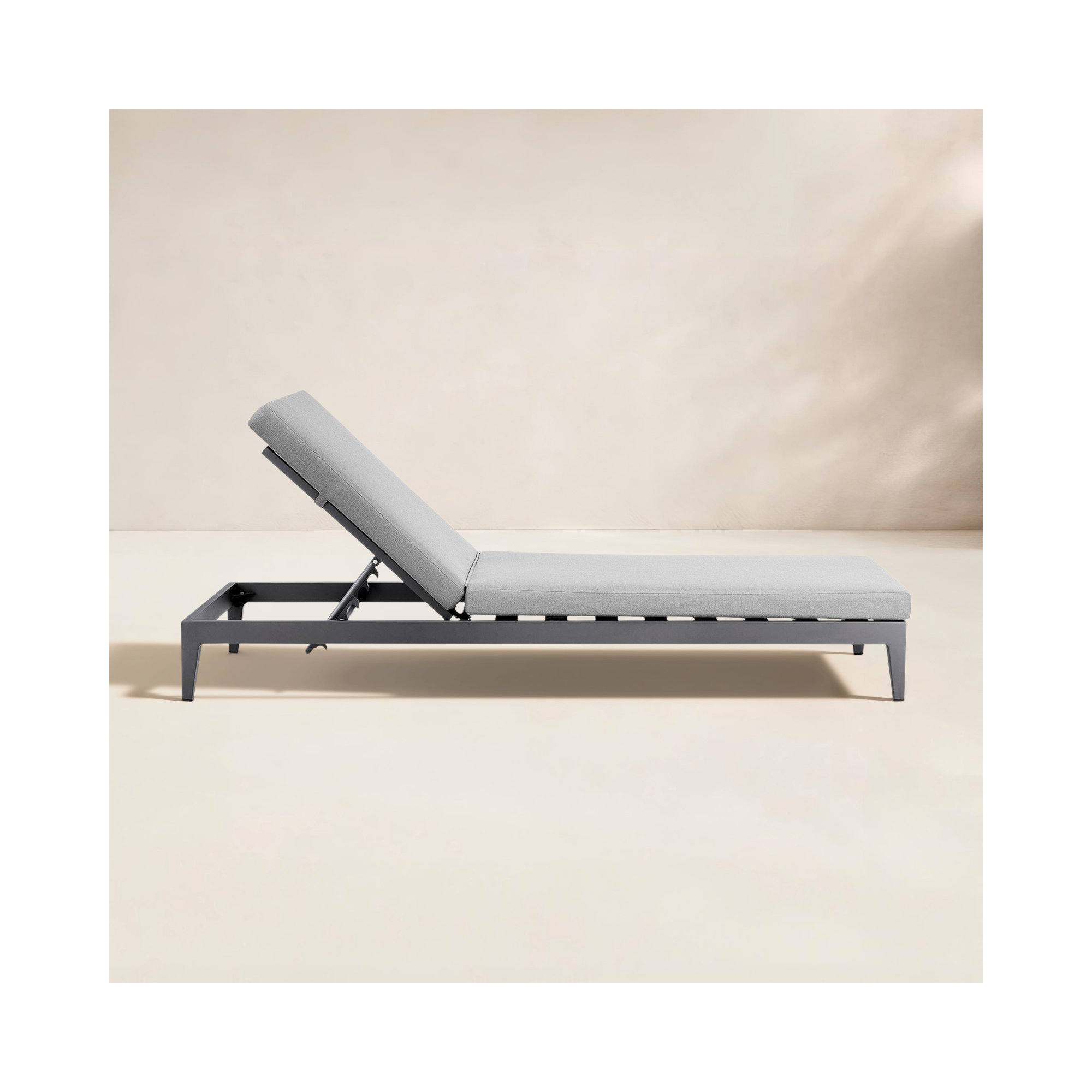 Elza 28'' Outdoor Aluminum Chaise Lounge