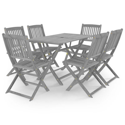 Whitingham 6 - Person Acacia Patio Dining Set with Rectangular Table