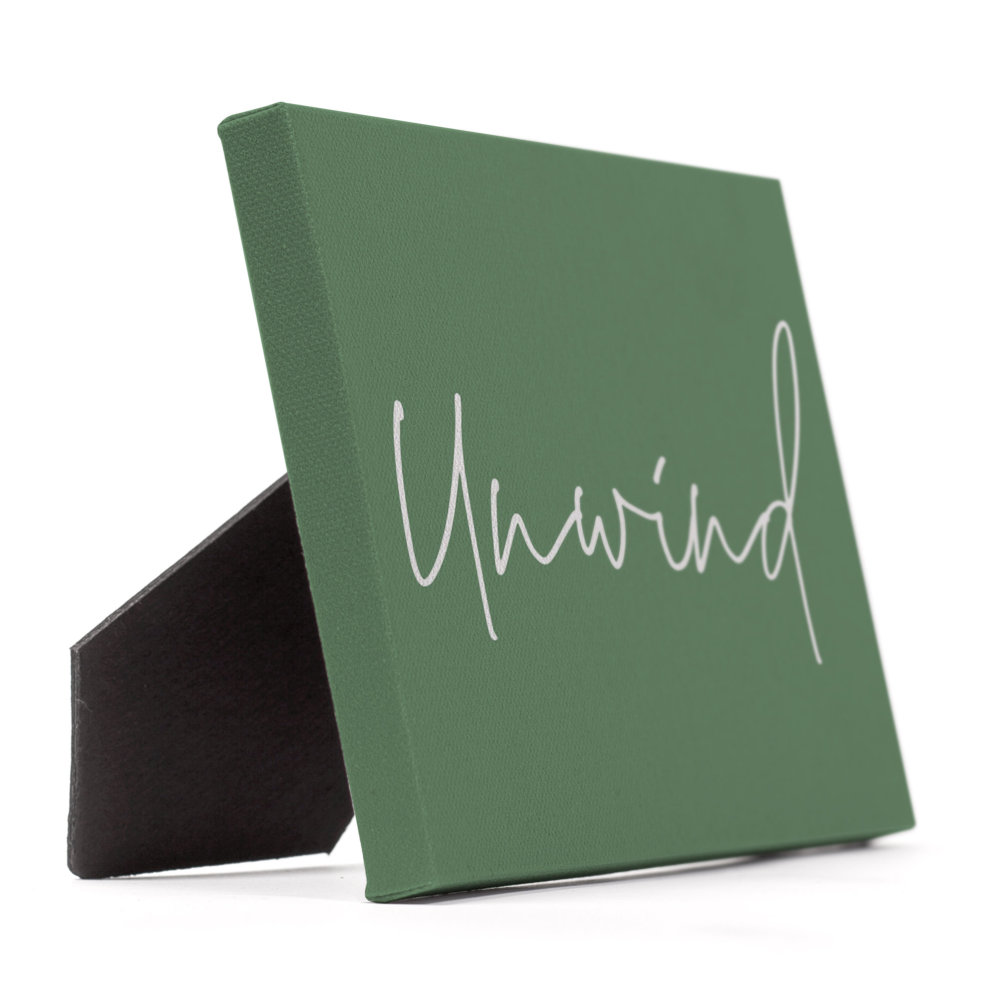 Trinx Gautier Unwind Script 1 Easel Back Canvas | Wayfair