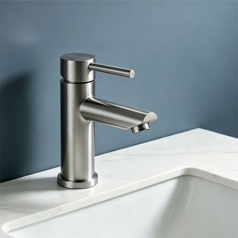 Modern Single Hole Single Handle Bathroom Sink Faucet Lavatory Vanity Faucet, Brushed Nickle