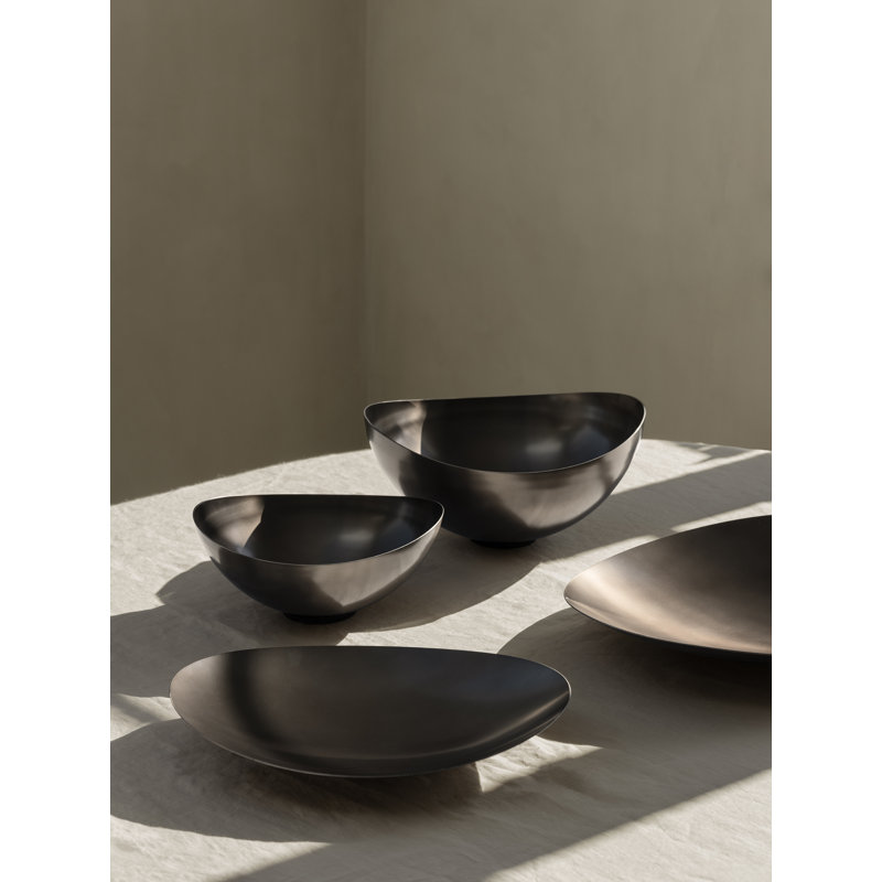 Ondea Stainless Steel Decorative Bowl, 4.13" H x 9.65" W x 9.25" D