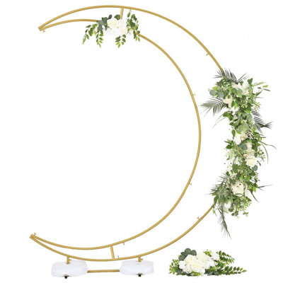Support pour fond de mariage lune 6,9 pi, décorations et panneaux en fer