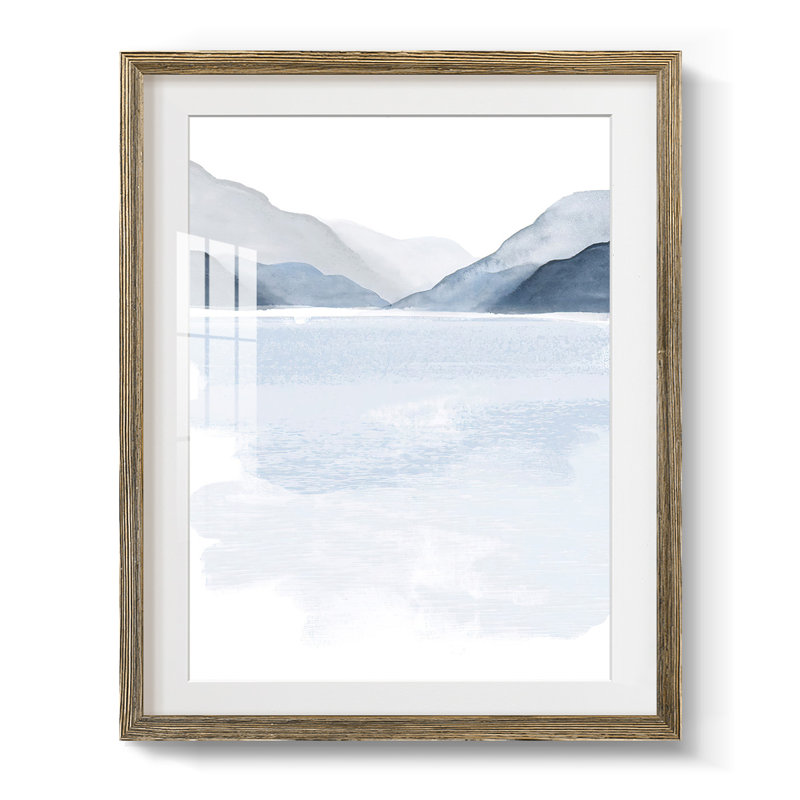 Impression tropicale encadrée Tropical Graphics IV, Blanc, Papier avec cadre noyer