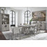 Extendable Trestle Dining Table With 2 Side Chairs 2 Host Chairs And Buffet