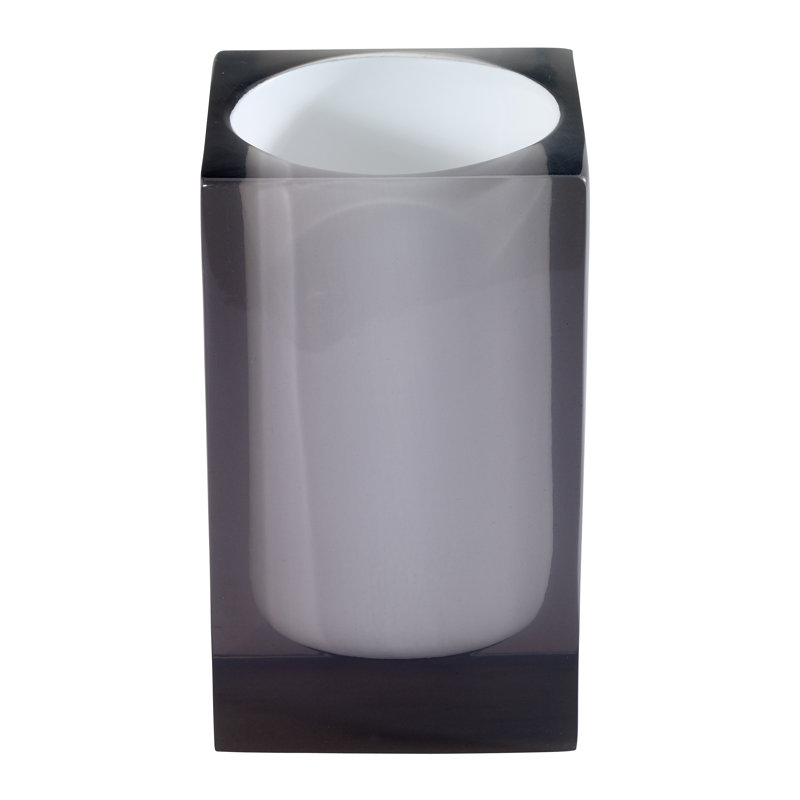 Smoke and White Resin Modern Tumbler
