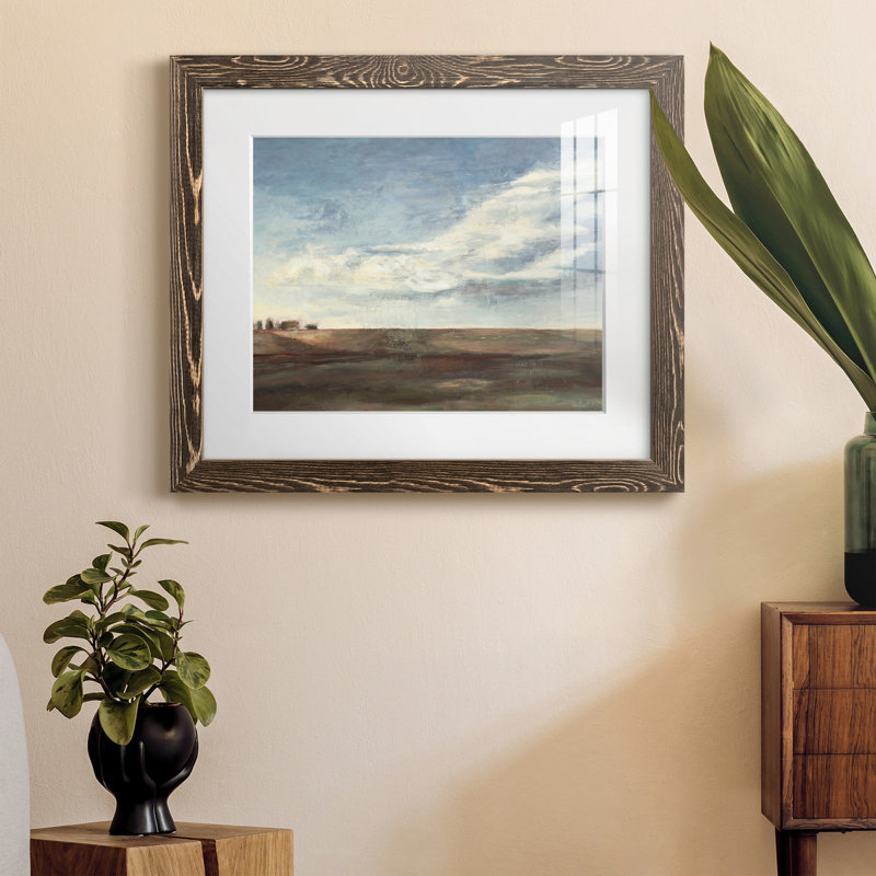 " Coming Storm " Painting Print, 20" H x 24" W x 1" D, Walnut Framed