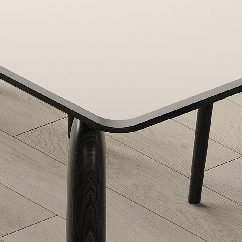 Table de salle à manger Dicie Rock avec simplicité rétro française, H 29,5 po x L 70,9 po x l 31,5 po
