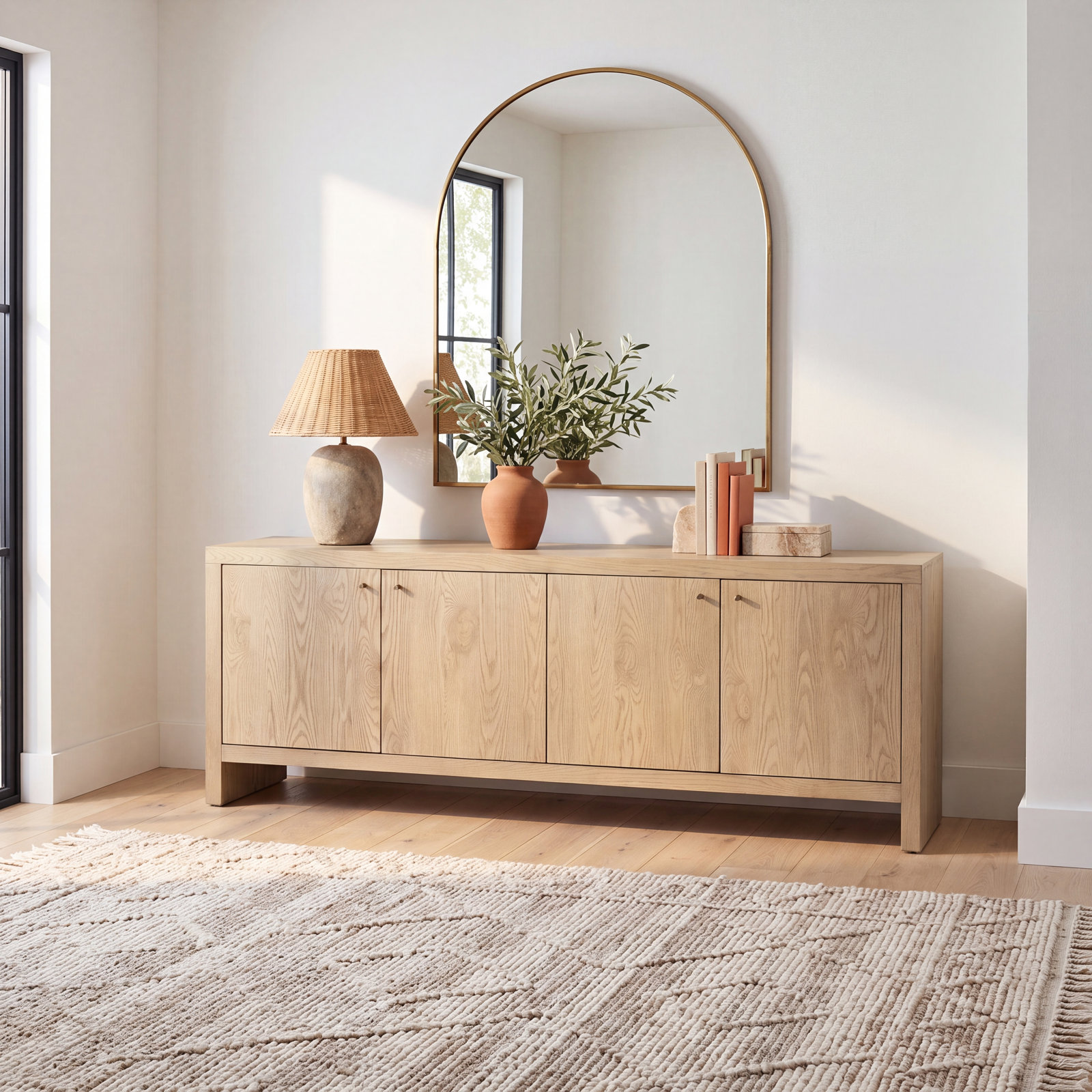Sandy Oak Sideboard Cabinet