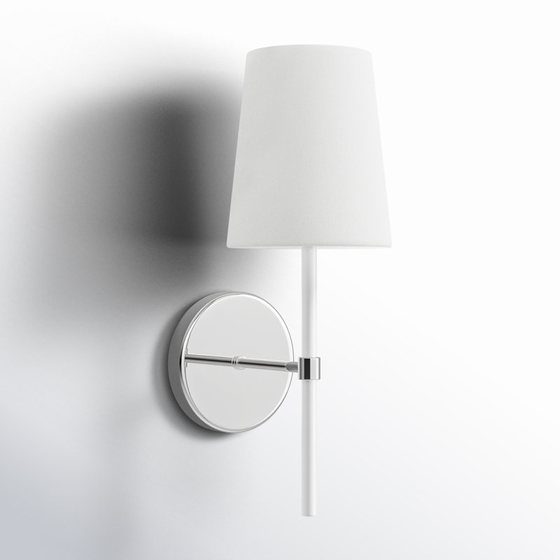 Steel Armed Sconce, Polished Nickel GW