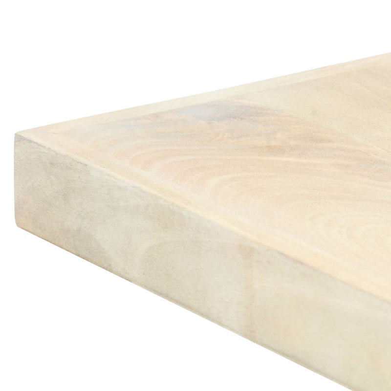 Dining Table Kitchen Table Dining Room Dinner Table Solid Mango Wood, 29.5" H x 78.74" L x 39.37" W, White