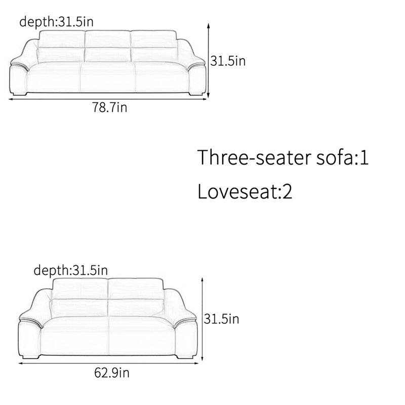 Simple elegant comfortable sofa set