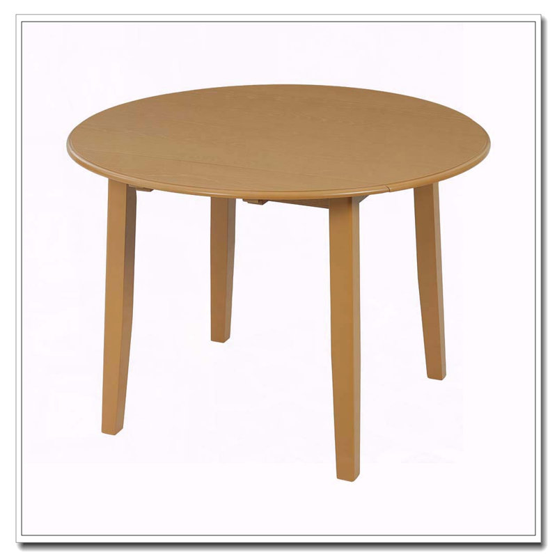 Table de salle à manger extensible ronde pliante en bois, Marron clair