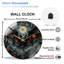Horloge murale d'Halloween avec chauve-souris et lune