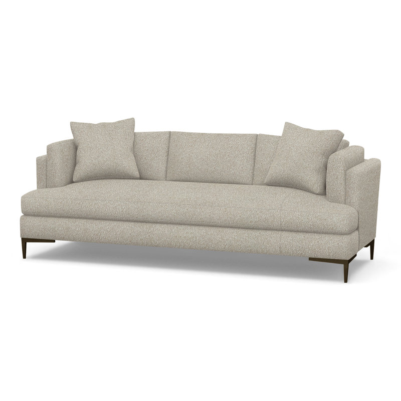 Aiden Upholstered 90.5'' Sofa, Antique Bronze, Smoke Polyester 1353-92