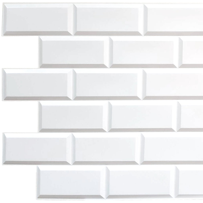 Panneau mural en vinyle 19 po x 38 po, Blanc
