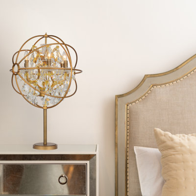 Modern 6-Lights Orbit Table Lamp 21 Inches In French Gold