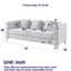 Assemblage noir 3 +, conception moderne simplifiée avec pieds métalliques, livraison rapide en entrepôt, capacité de siège de 250 lb, combinaison de 6 coussins inclus, fascination, livraison rapide, mousse