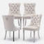 Luxie Set Of 2  Upholstered Dining Chairs With Metal Steel Legs-119402118
