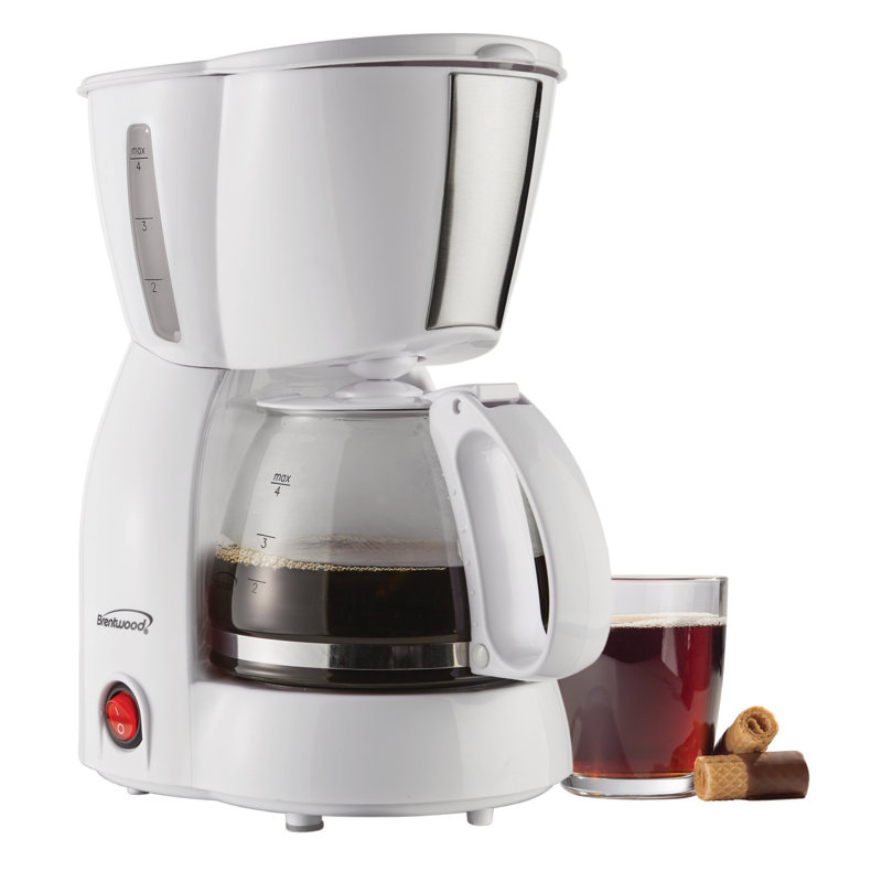 Brentwood Appliances 4-Cup Coffee Maker, White