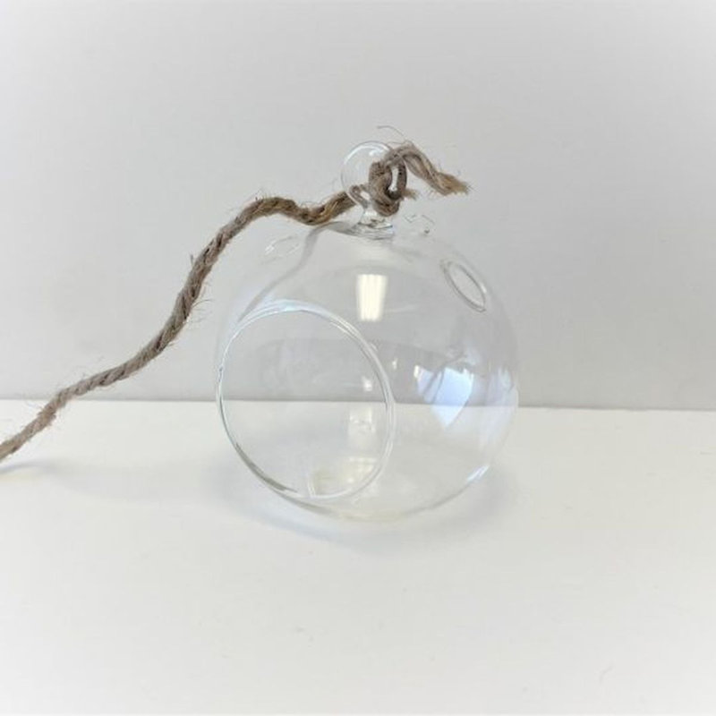 Lanterne de table en verre, H 3,25 po x l 3 po x P 3 po
