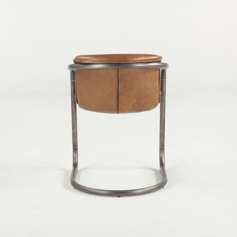 Chiavari Leather Arm Chair, Chestnut