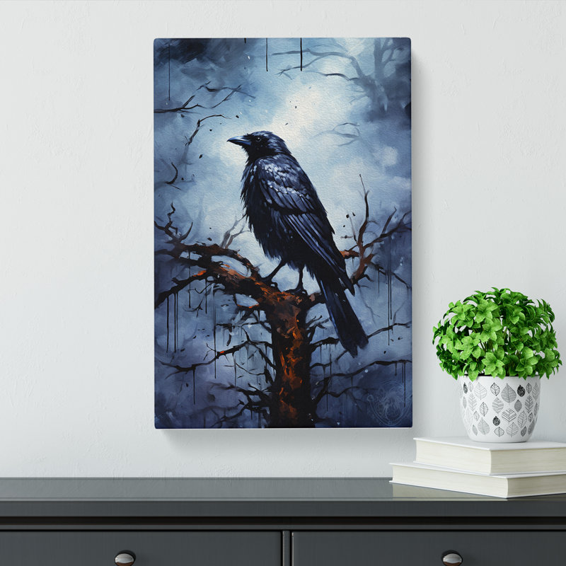 Crow Conceptual - Wrapped Canvas, 50cm H x 35cm W x 3cm D