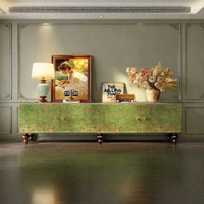 Vintage Style Solid Wood TV Stand