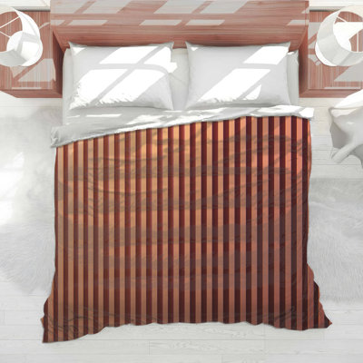 Vertical Orange Stripes Comforter