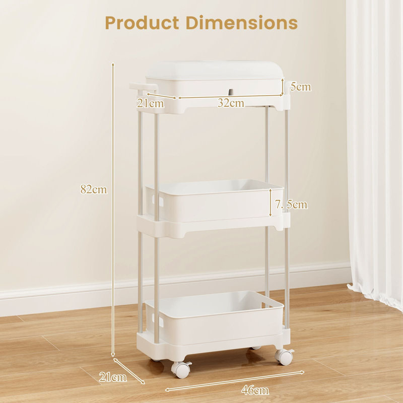 82cm H x 46cm W Utility Cart