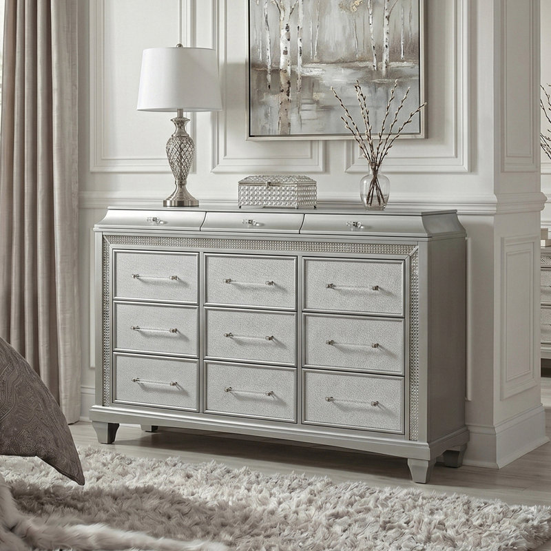 Commode 12 tiroirs avec lumière DEL Emika