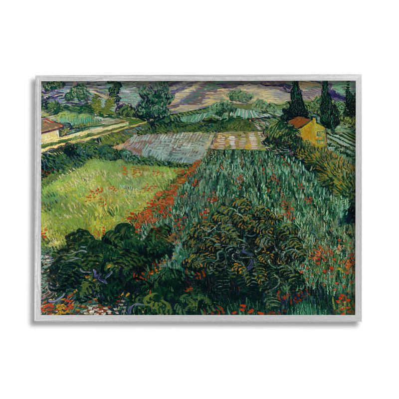 Champ avec coquelicots, paysage champêtre de Van Gogh, estampe numérique par One1000, H 16 po x l 20 po x P 1,5 po