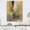 Décoration murale en métal jaune et gris au-delà de la toile IV - Peinture abstraite