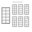 Hollow Sliding Glass Barn Door without Installation Hardware Kit, Clear Tempered Glass-71641998