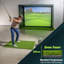 Tapis de golf GoSports - tapis d'entraînement en gazon artificiel PRO 5 x 3 pi - 5 mm pour la pratique de la balançoire intérieure / extérieure, comprend 3 tés en caoutchouc-117043821