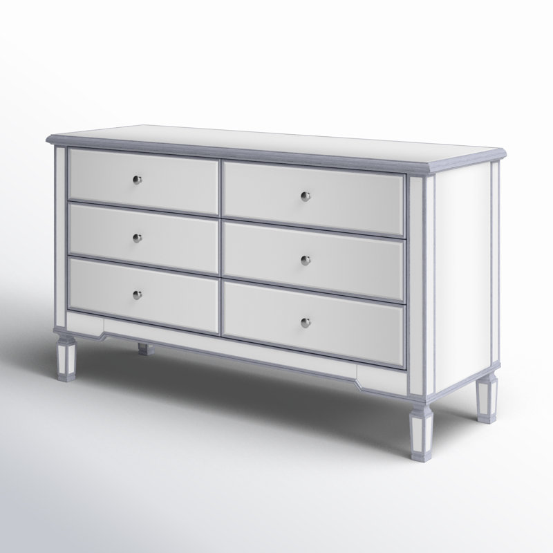 Brixton 60'' W 6 - Drawer Dresser, Antique Silver