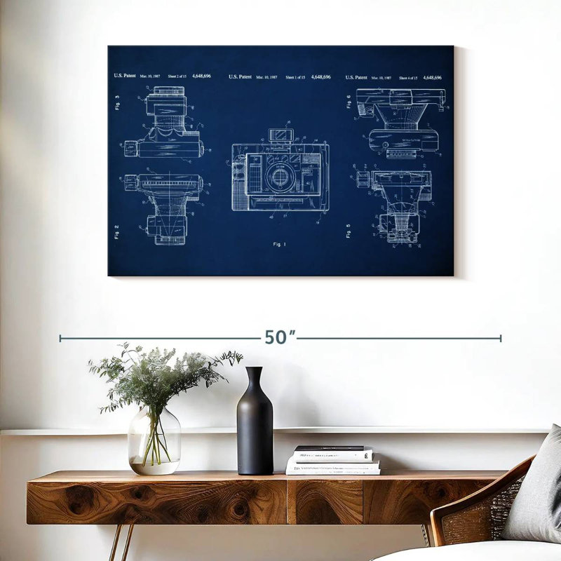 Automatic Focus Camera Blue, 26" H x 39" W