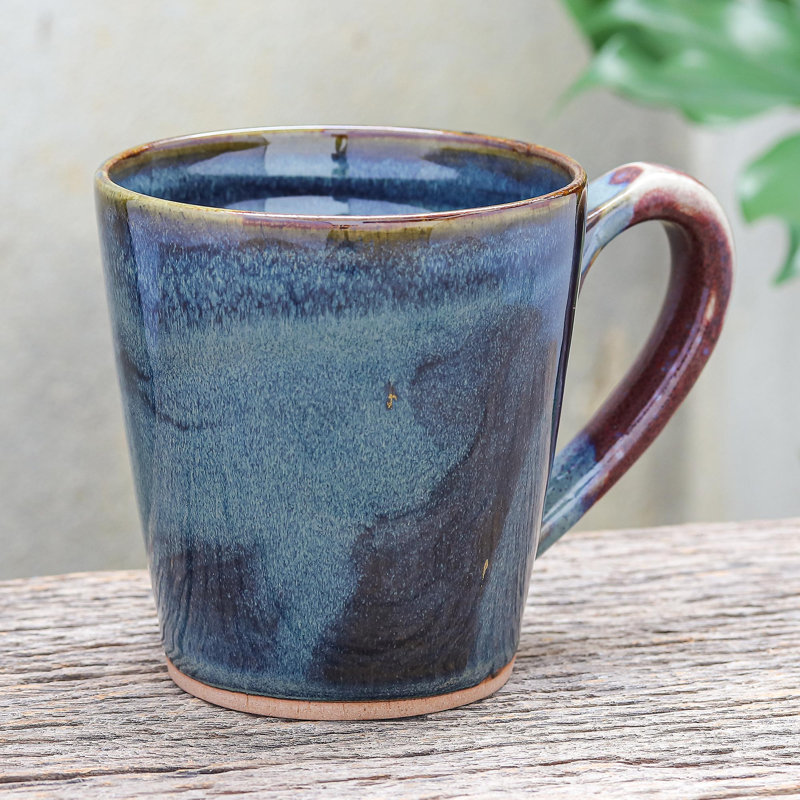 Tasse en céramique faite à la main Novica Shoreline