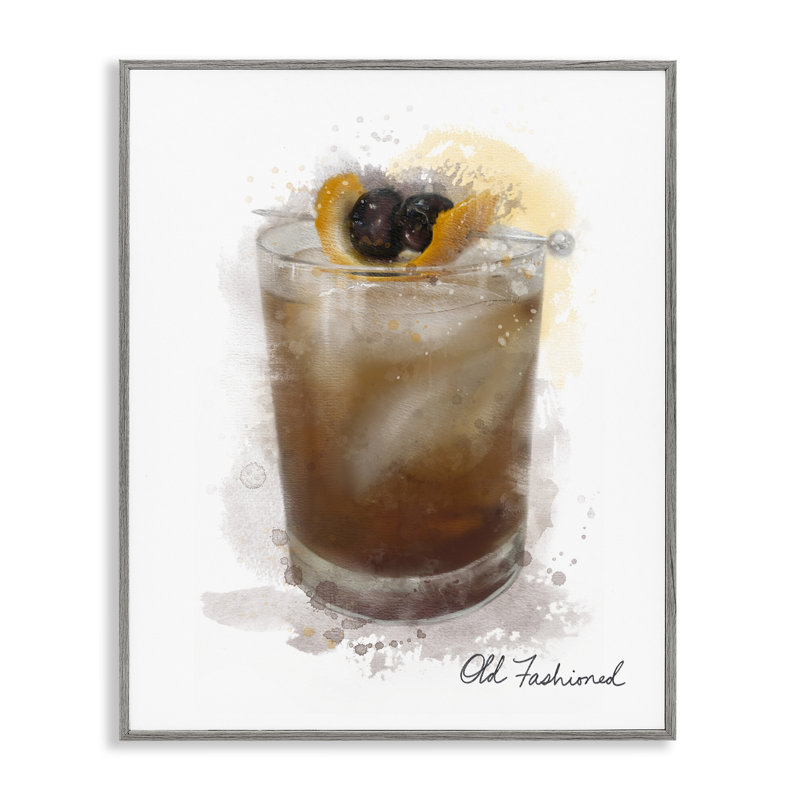 Old Fashioned Splash Framed Giclee, design by Matthew Piotrowicz, Farmhouse Gray Framed Giclee, 30" H x 24" W