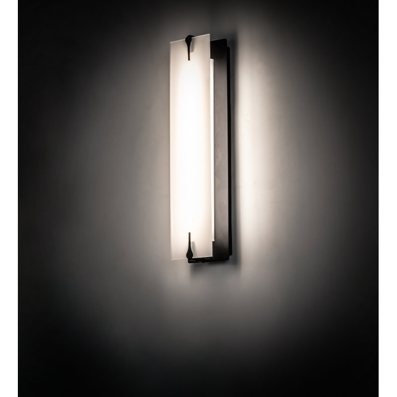 Akranes LED Flush Mounted Sconce, Flat Black