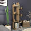 Bibliothèque Modern Oud Oak, 50,0 x 8,7 x 68,1 pouces | 100% panneau de particules enduit de mélamine, épaisseur: 0,7 pouce | Solution de rangement élégante et fonctionnelle pour la maison ou le bureau, conception élégante de couleur unie-2125814096-2125814097