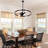 8 - Light Dimmable Sputnik Wagon Wheel Chandelier